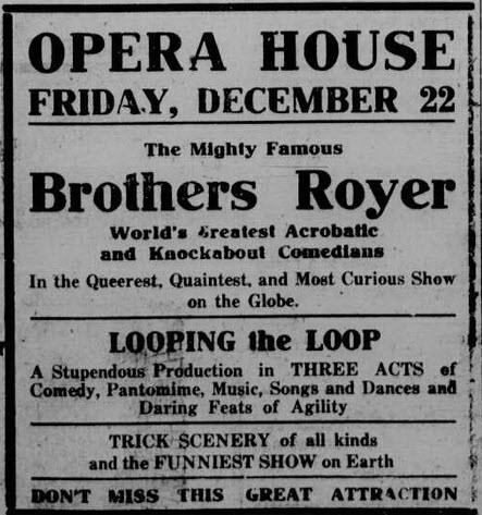 Selkirk Opera House - SOUTH HAVEN DAILY TRIBUNE DEC 20 1916